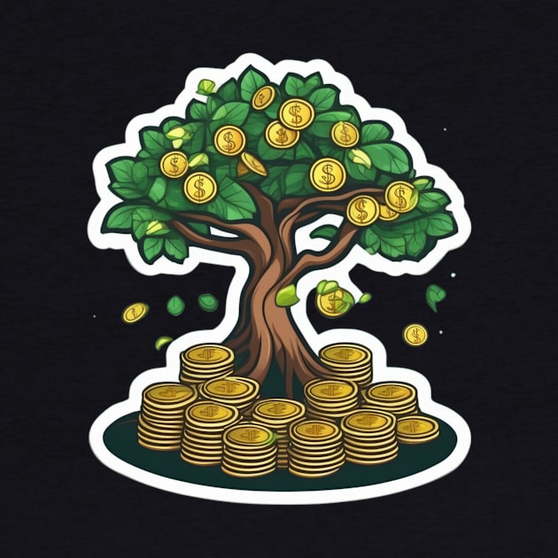 money grow on trees wealth growth by AhmedPrints